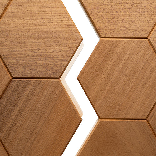 PROSAUNAS Thermo-Aspen HIVE 1x4 10' Thermally-Modified Decorative Sauna Wall Material Panel