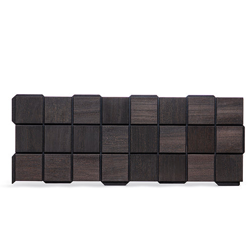 PROSAUNAS Aspen Cubist Midnight Black 1x4 10' Black-Wax Finished Decorative Sauna Wall Material Panel