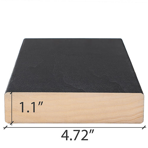 PROSAUNAS Aspen Midnight Black 2x5 5' Black-Wax Finished Smooth 4 Sides Eased Edges SHP Sauna Bench Material