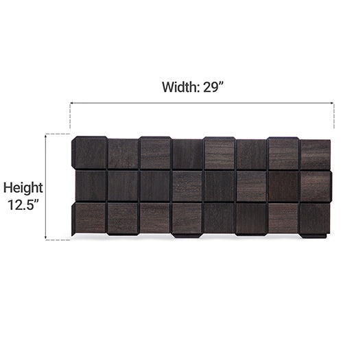 PROSAUNAS Aspen Cubist Midnight Black 1x4 10' Black-Wax Finished Decorative Sauna Wall Material Panel