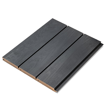 PROSAUNAS Aspen Midnight Black 1x4 3' Black-Wax Finished Tongue & Groove Nickel-Gap STS4 Sauna Wall Material