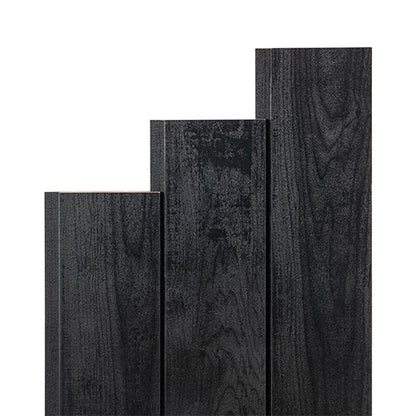 PROSAUNAS Aspen Midnight Black 1x4 4' Black-Wax Finished Tongue & Groove Nickel-Gap STS4 Sauna Wall Material