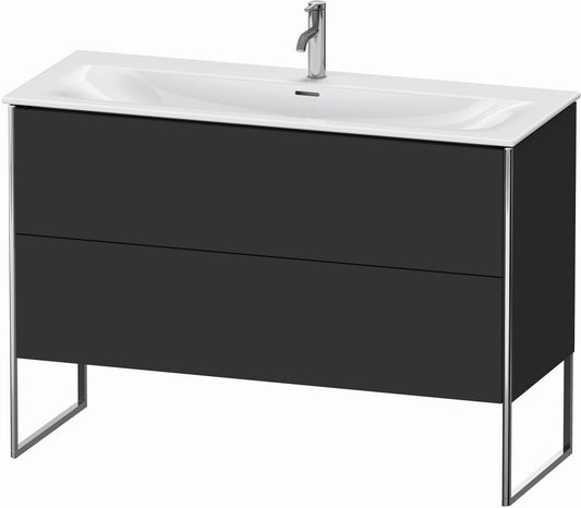 Duravit XSquare 48" Graphite Two Drawer Floorstanding Vanity Unit (XS452608080)