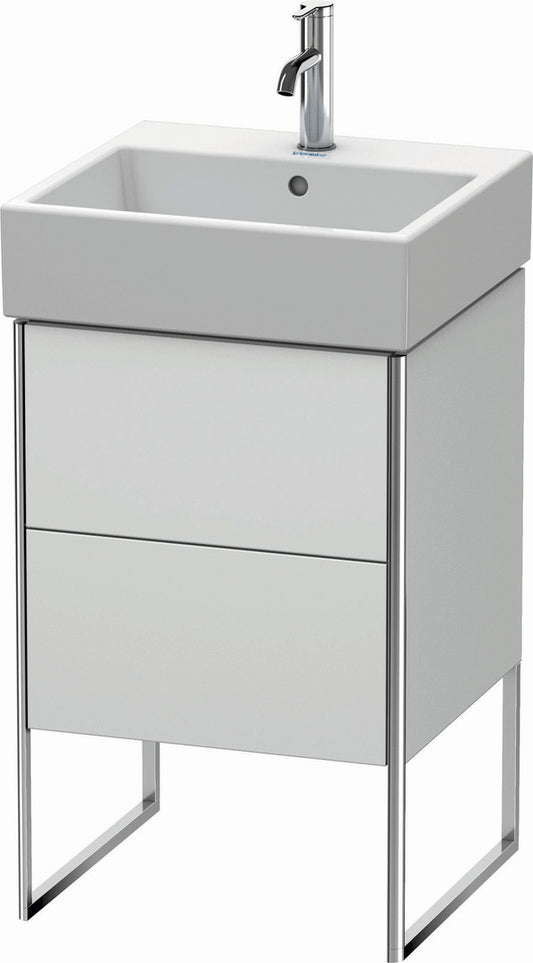 Duravit XSquare 19" White Satin Matt Two Drawer Floorstanding Vanity Unit (XS447203636)