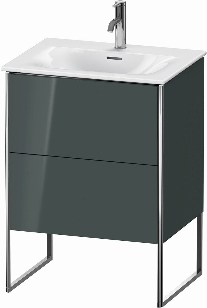 Duravit XSquare 24" Dolomite Gray Two Drawer Floorstanding Vanity Unit (XS452203838)