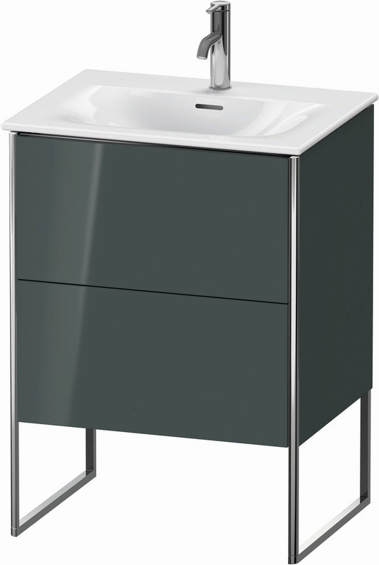 Duravit XSquare 24" Dolomite Gray Two Drawer Floorstanding Vanity Unit (XS452203838)