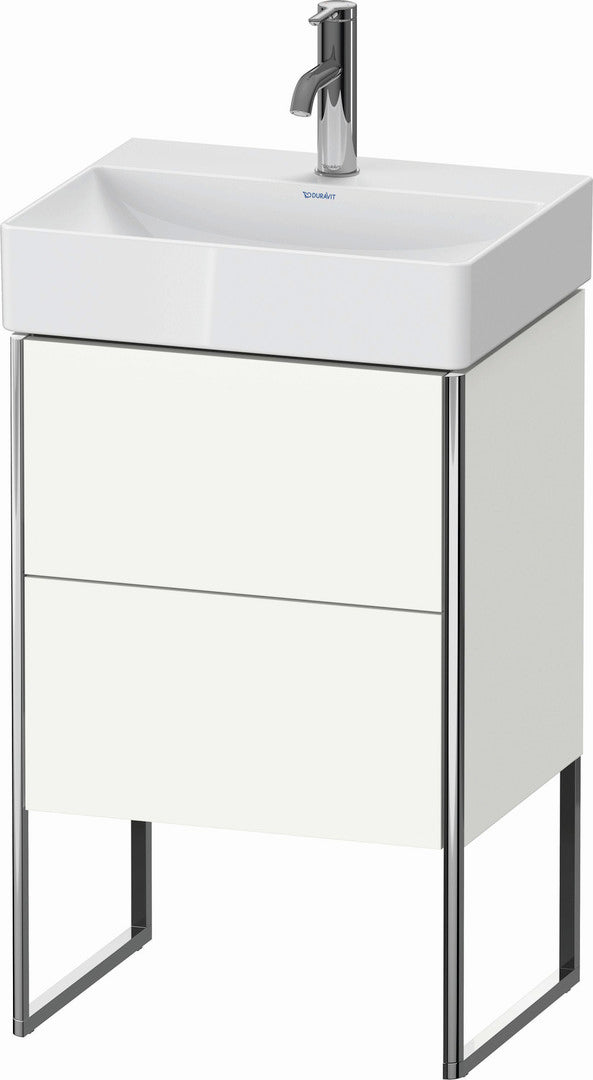 Duravit XSquare 19" White Satin Matt Two Drawer Floorstanding Vanity Unit (XS443803636)