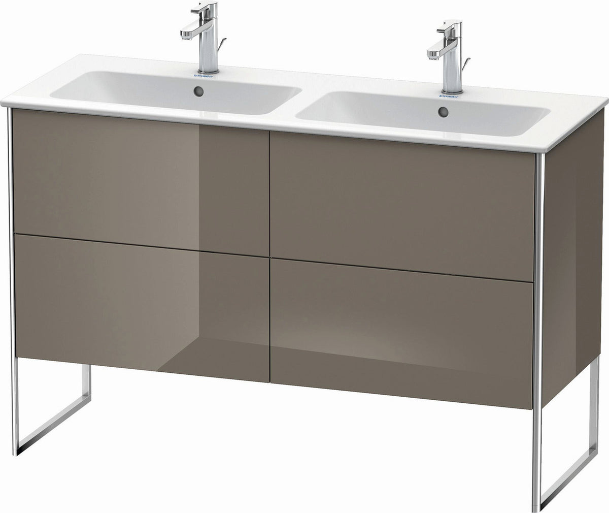 Duravit XSquare 50" Flannel Gray Two Drawer Floorstanding Vanity Unit (XS444908989)