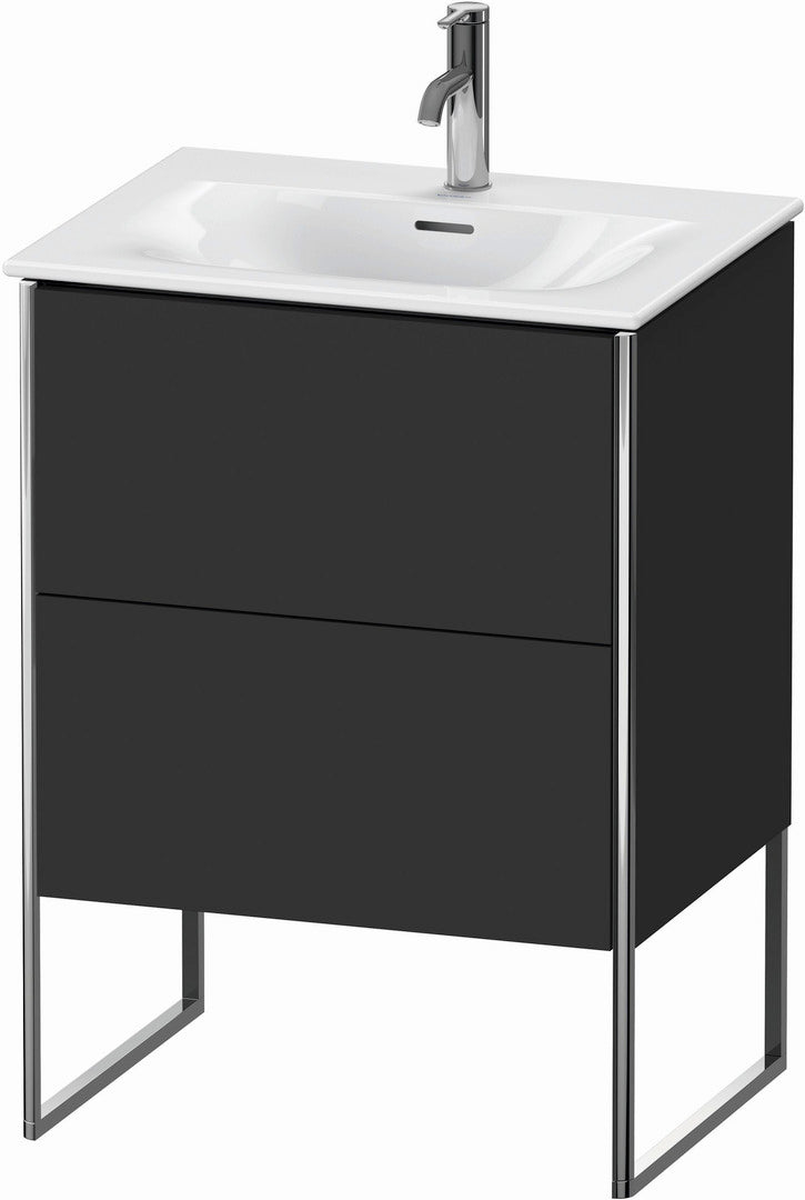 Duravit XSquare 24" Graphite Two Drawer Floorstanding Vanity Unit (XS452208080)