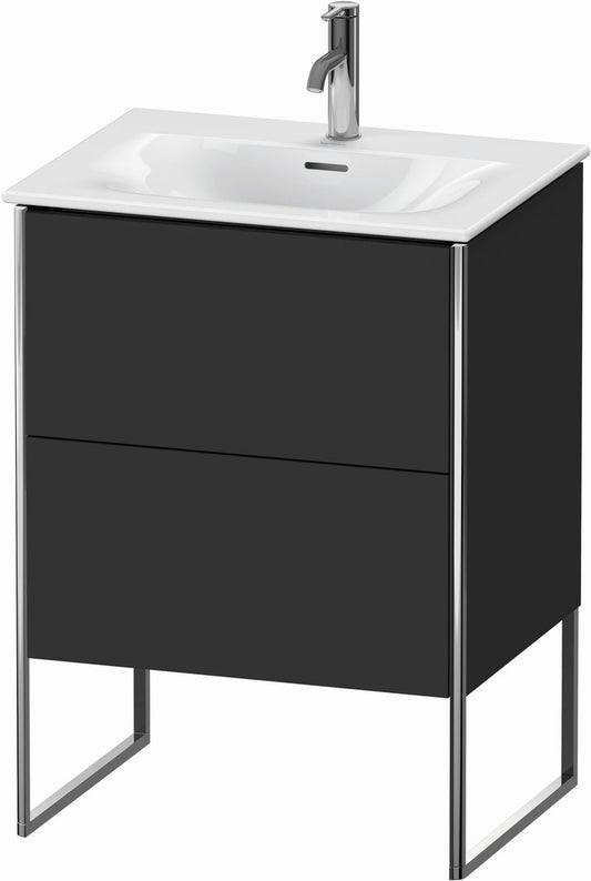 Duravit XSquare 24" Graphite Two Drawer Floorstanding Vanity Unit (XS452208080)