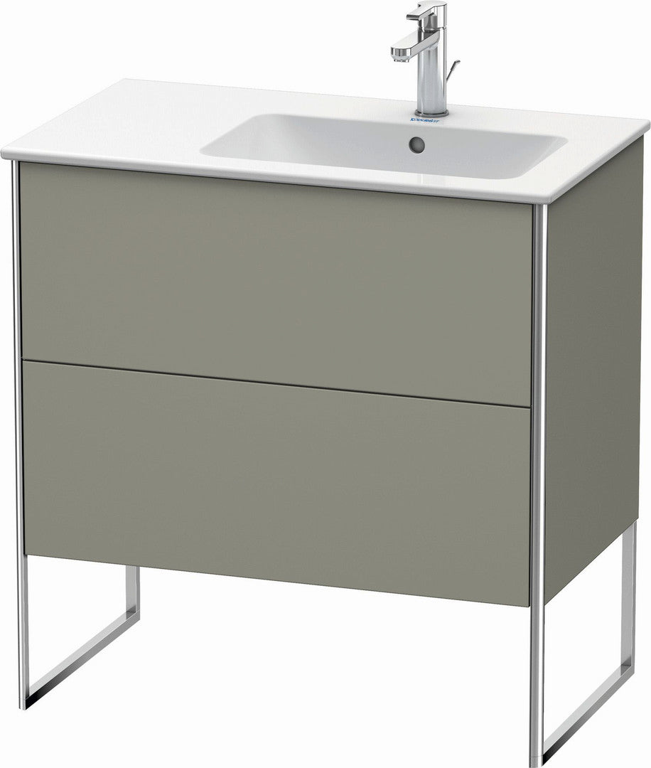 Duravit XSquare 32" Stone Gray Two Drawer Floorstanding Vanity Unit (XS445209292)