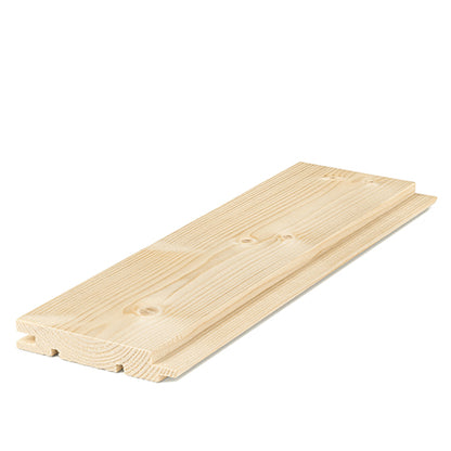 PROSAUNAS Spruce 1x4 11' Tongue & Groove Nickel-Gap STS4 Sauna Wall Material