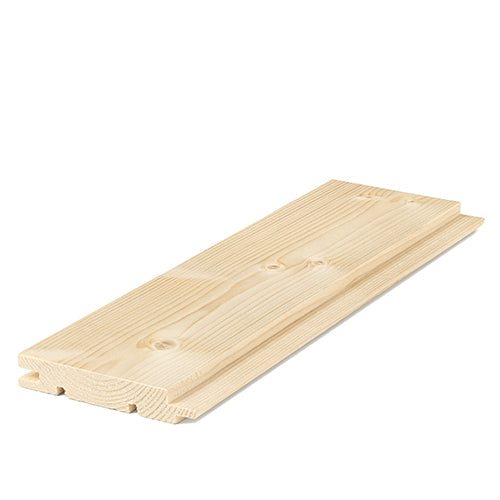 PROSAUNAS Spruce 1x4 5' Tongue & Groove Nickel-Gap STS4 Sauna Wall Material