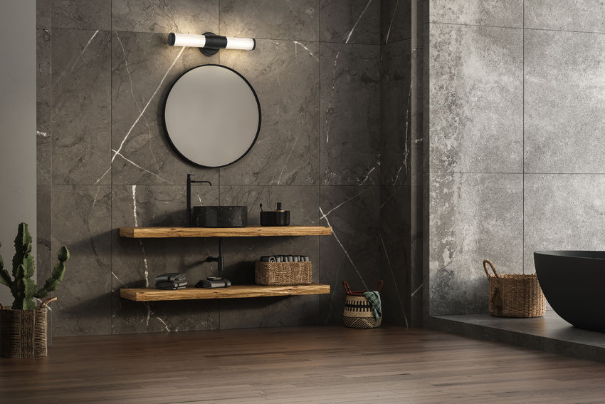 Z-Lite Warwick 19" 1-Light LED-Integrated Matte Black Steel White Opal Glass Shade Vanity Lighting