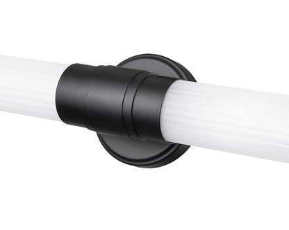 Z-Lite Warwick 25" 1-Light LED-Integrated Matte Black Steel White Opal Glass Shade Vanity Lighting