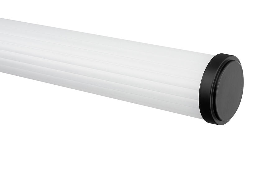 Z-Lite Warwick 33" 1-Light LED-Integrated Matte Black Steel White Opal Glass Shade Vanity Lighting