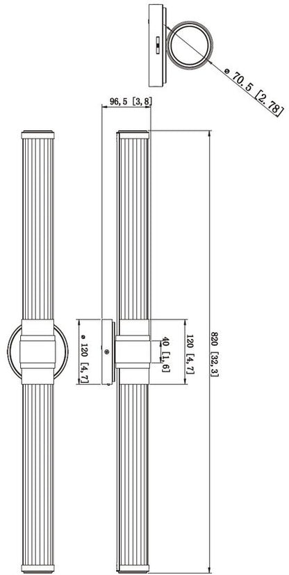 Z-Lite Warwick 33" 1-Light LED-Integrated Matte Black Steel White Opal Glass Shade Vanity Lighting