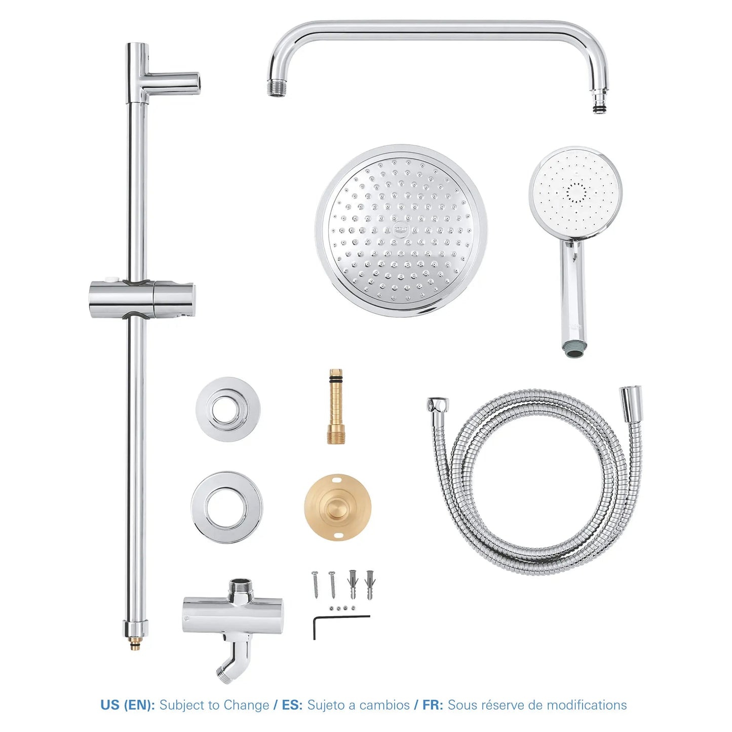 Grohe Vitalio Flex 2.5 GPM Retro-Fit StarLight Chrome Shower System