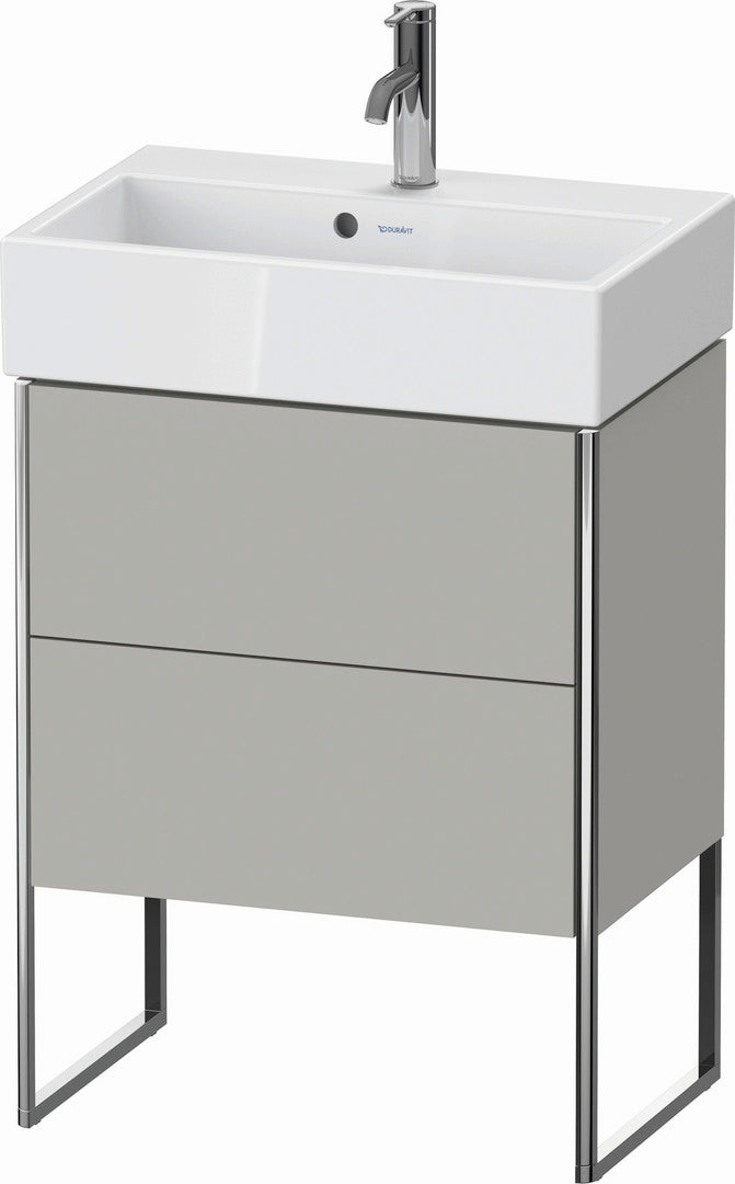 Duravit XSquare 23" Concrete Gray Two Drawer Floorstanding Vanity Unit (XS447800707)