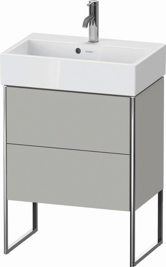 Duravit XSquare 23" Concrete Gray Two Drawer Floorstanding Vanity Unit (XS447800707)