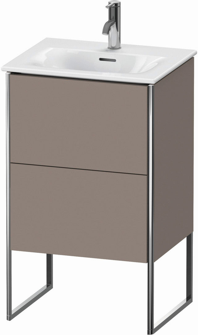 Duravit XSquare 20" Basalt Two Drawer Floorstanding Vanity Unit (XS452104343)