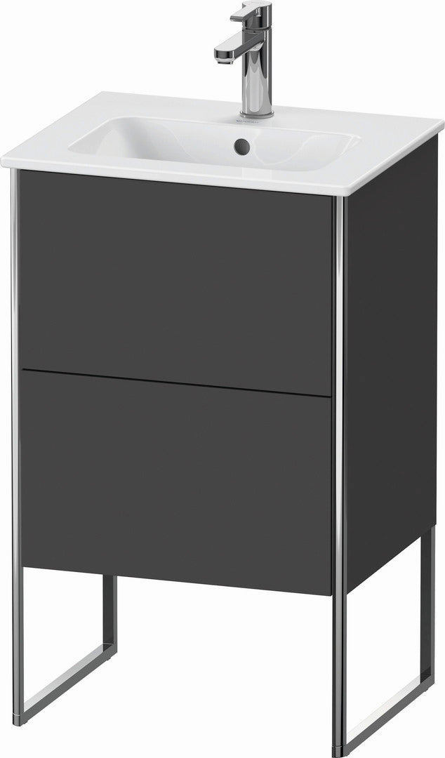 Duravit XSquare 20" Graphite Two Drawer Floorstanding Vanity Unit (XS445704949)