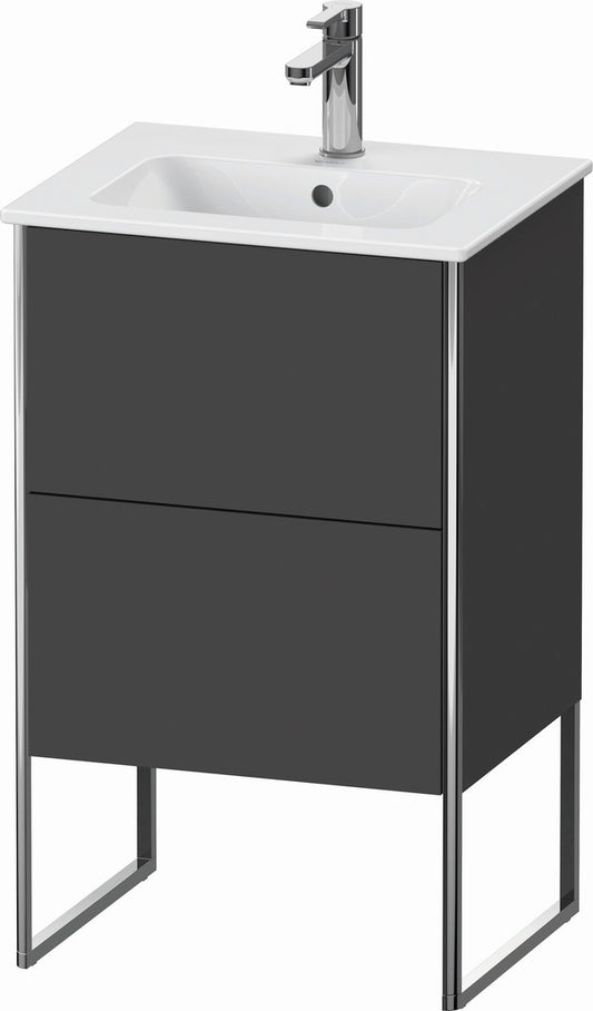 Duravit XSquare 20" Graphite Two Drawer Floorstanding Vanity Unit (XS445704949)