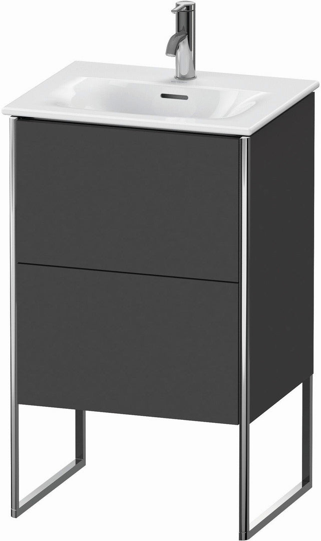 Duravit XSquare 20" Graphite Two Drawer Floorstanding Vanity Unit (XS452104949)