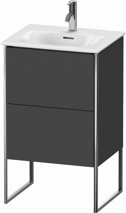 Duravit XSquare 20" Graphite Two Drawer Floorstanding Vanity Unit (XS452104949)