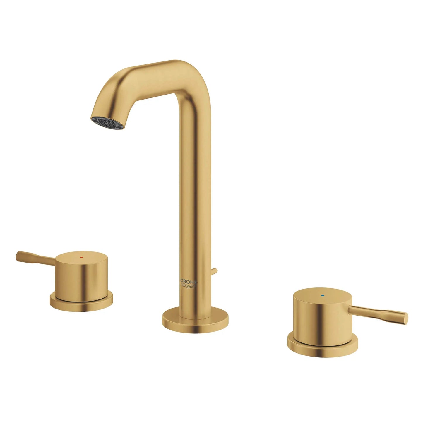 Grohe Essence 8" 1.2 GPM Two-Handle Wall Mount Widespread Brushed Cool Sunrise Faucet
