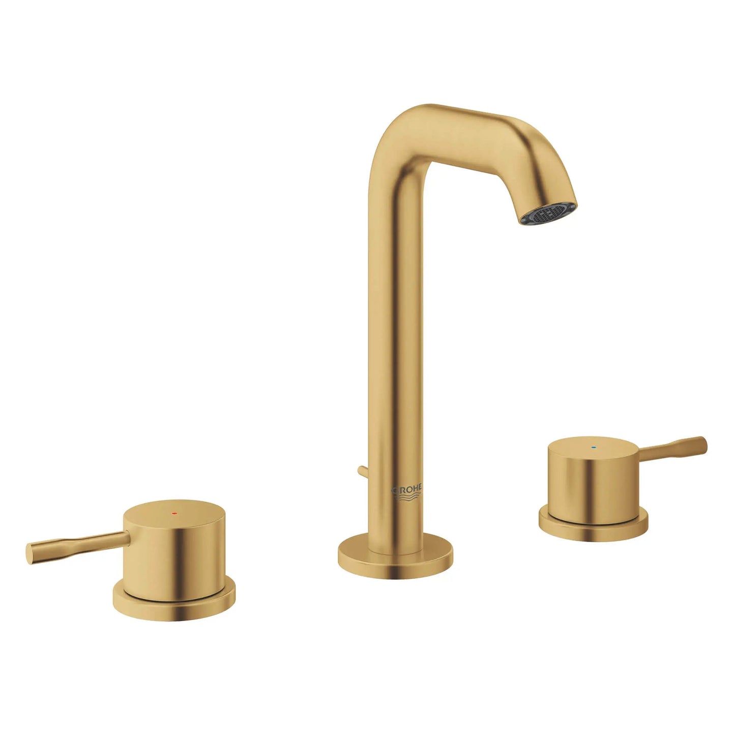 Grohe Essence 8" 1.2 GPM Two-Handle Wall Mount Widespread Brushed Cool Sunrise Faucet