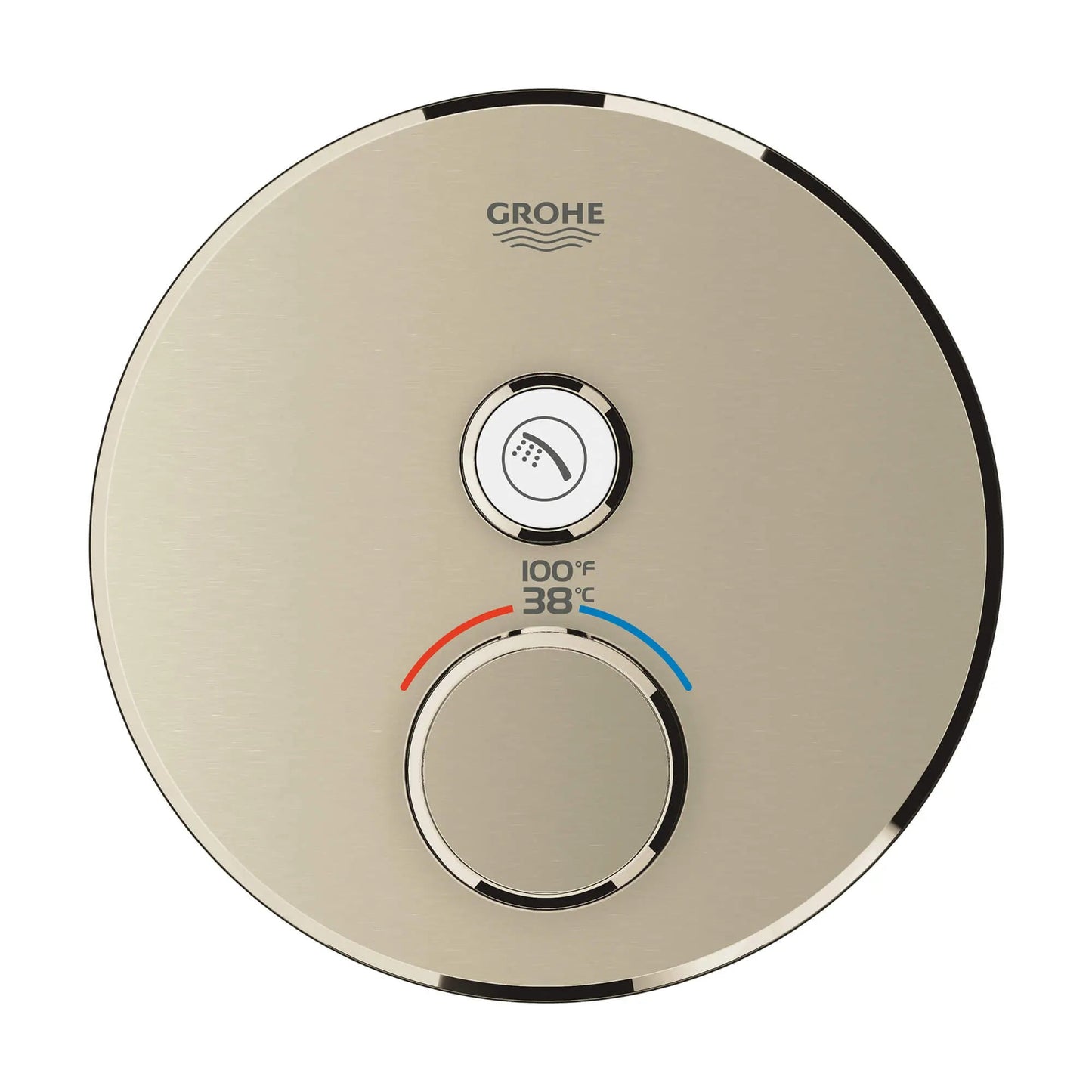 Grohe Grohtherm® SmartControl Single Function Hard Graphite Thermostatic Valve Trim