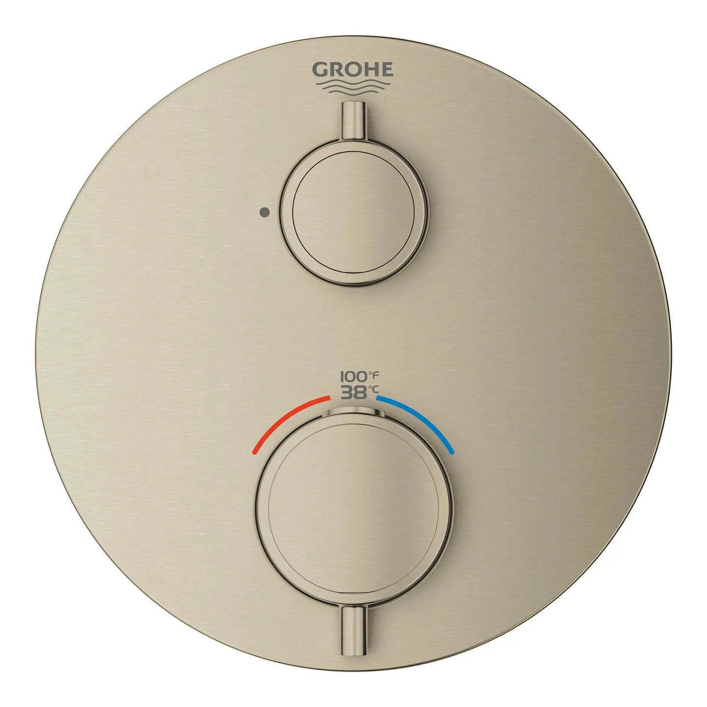 Grohe Grohtherm® Single Function 2-Handle Brushed Nickel Infinity Thermostatic Valve Trim