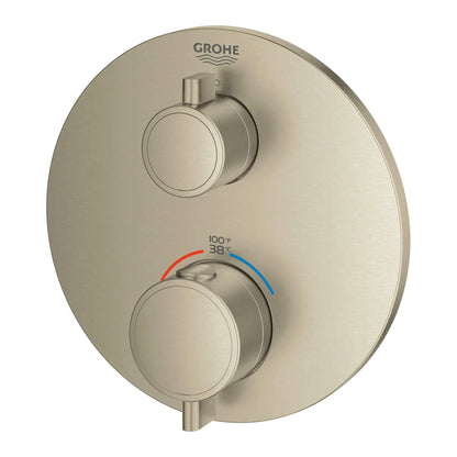 Grohe Grohtherm® Single Function 2-Handle Brushed Nickel Infinity Thermostatic Valve Trim