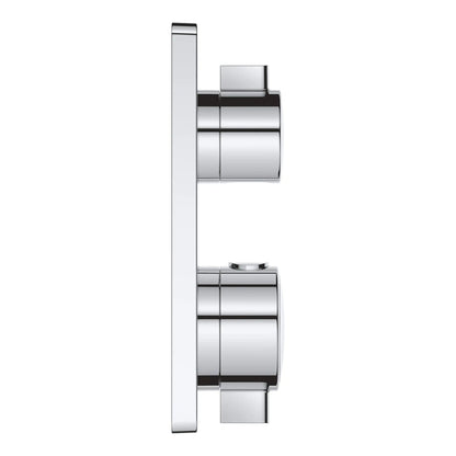 Grohe Grohtherm® Single Function 2-Handle StarLight Chrome Thermostatic Valve Trim