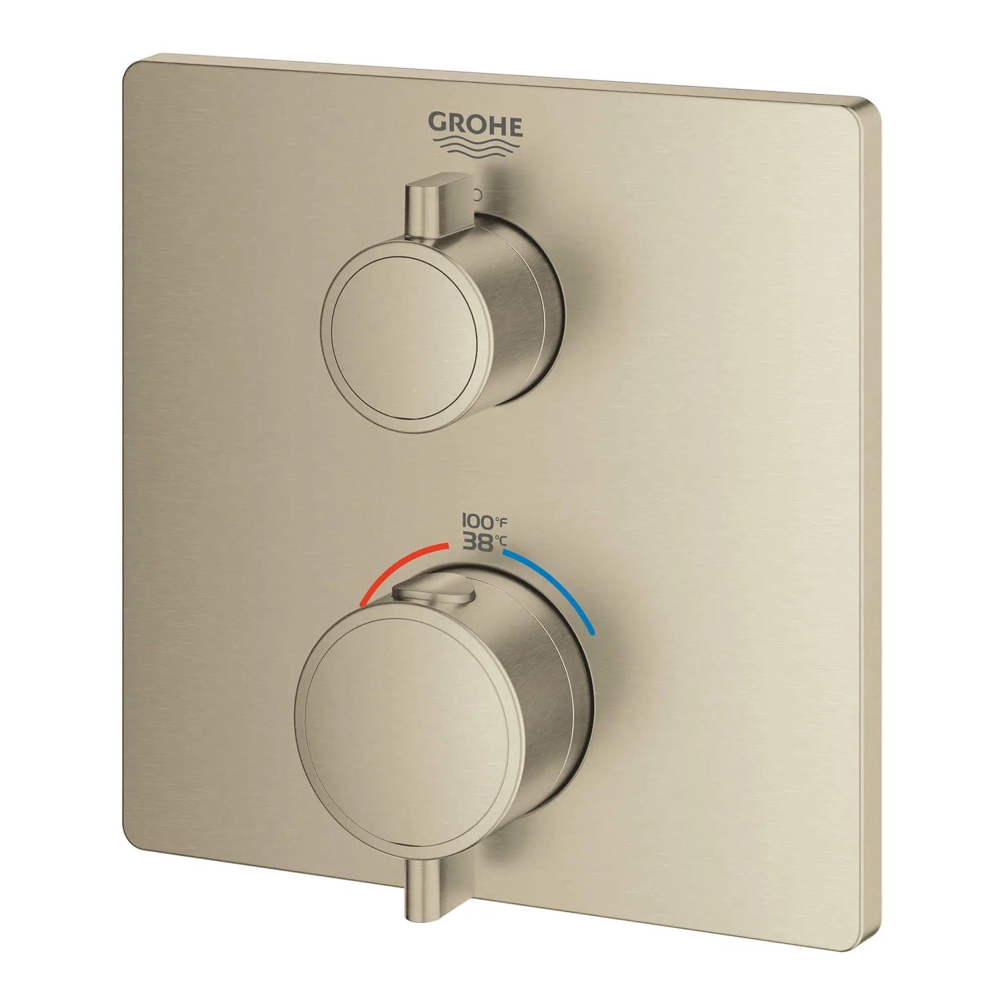Grohe Grohtherm® Single Function 2-Handle Brushed Nickel Infinity Thermostatic Valve Trim