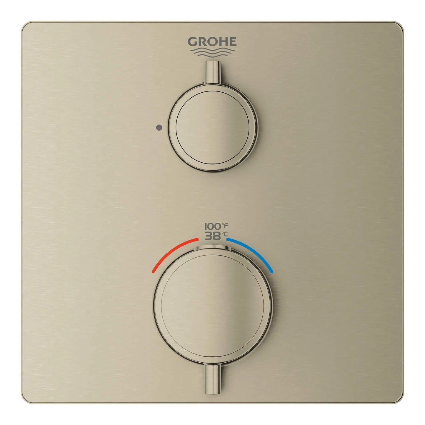 Grohe Grohtherm® Single Function 2-Handle Brushed Nickel Infinity Thermostatic Valve Trim