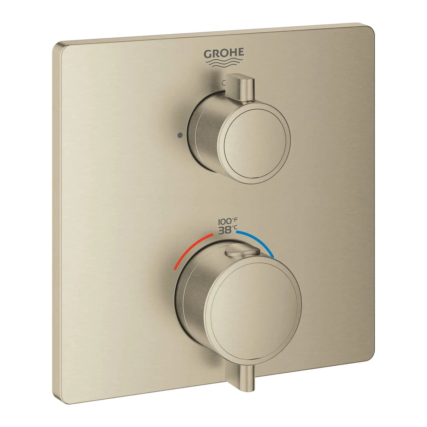 Grohe Grohtherm® Single Function 2-Handle Brushed Nickel Infinity Thermostatic Valve Trim