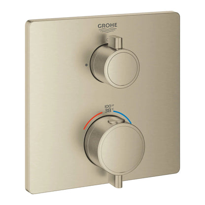 Grohe Grohtherm® Single Function 2-Handle Brushed Nickel Infinity Thermostatic Valve Trim