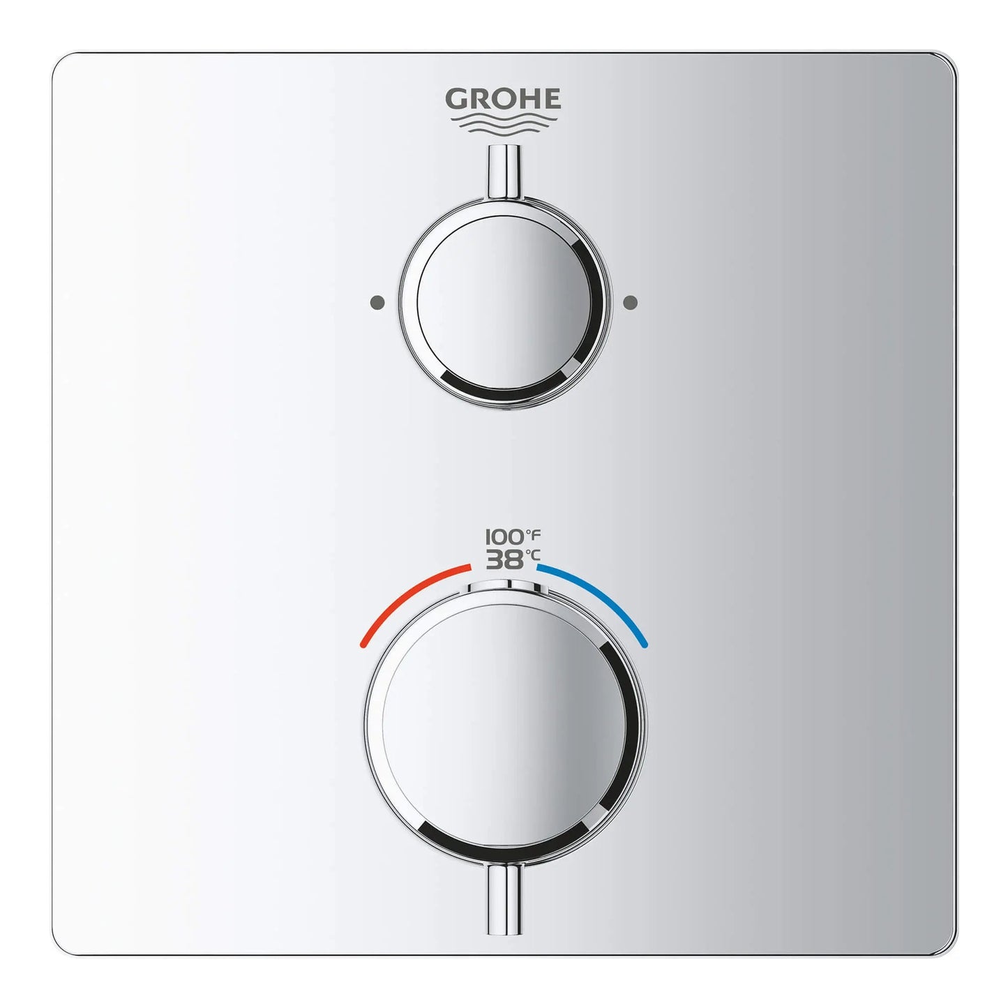 Grohe Grohtherm® StarLight Chrome Dual Function 2-Handle Thermostatic Valve Trim