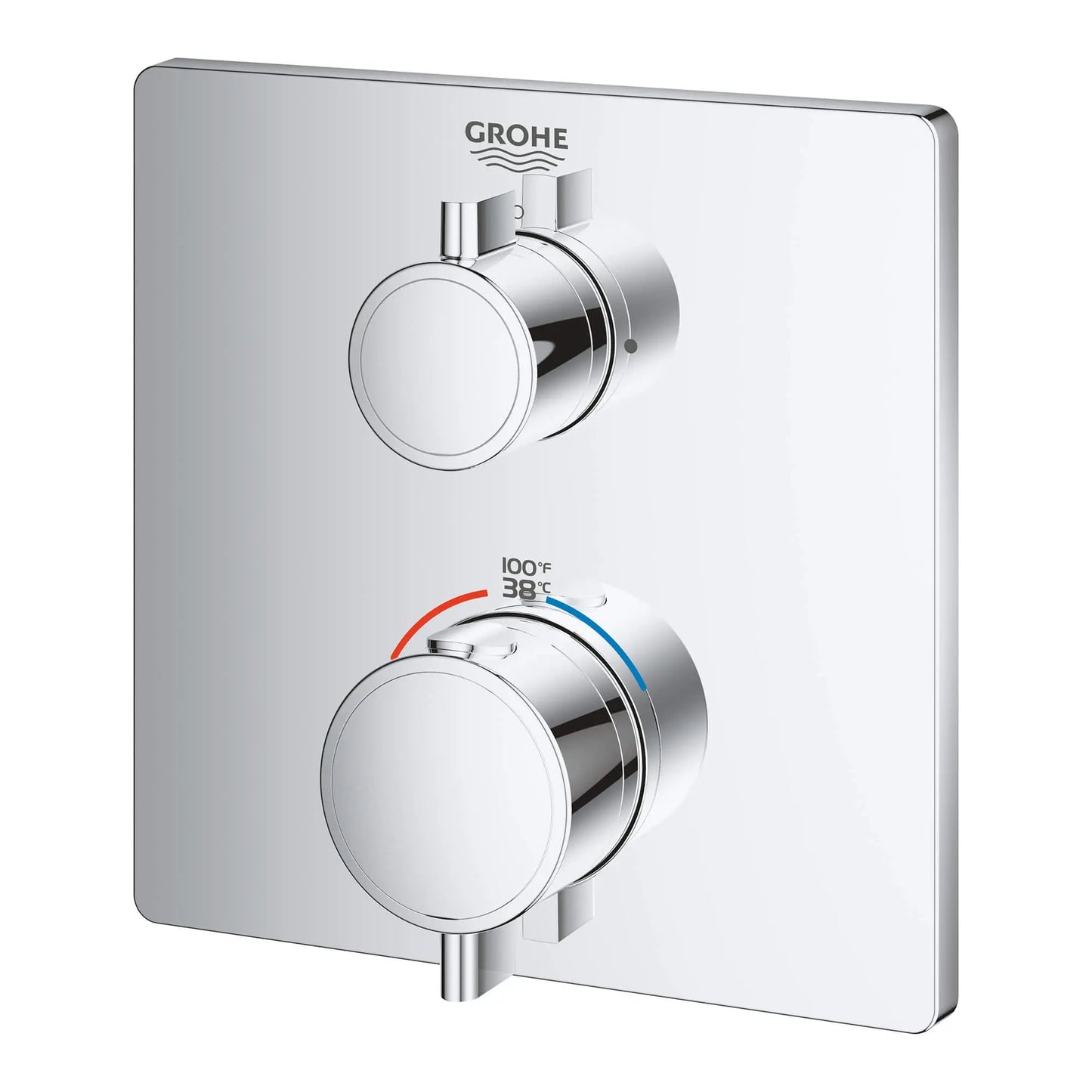 Grohe Grohtherm® StarLight Chrome Dual Function 2-Handle Thermostatic Valve Trim
