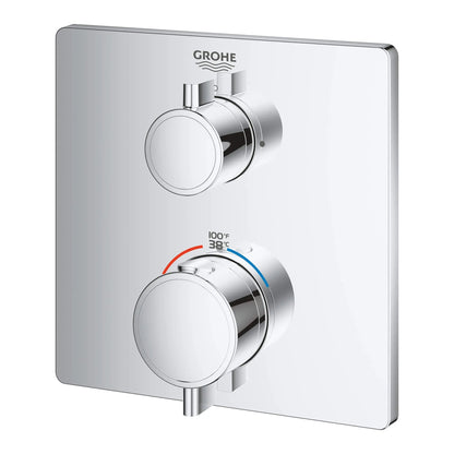 Grohe Grohtherm® StarLight Chrome Dual Function 2-Handle Thermostatic Valve Trim