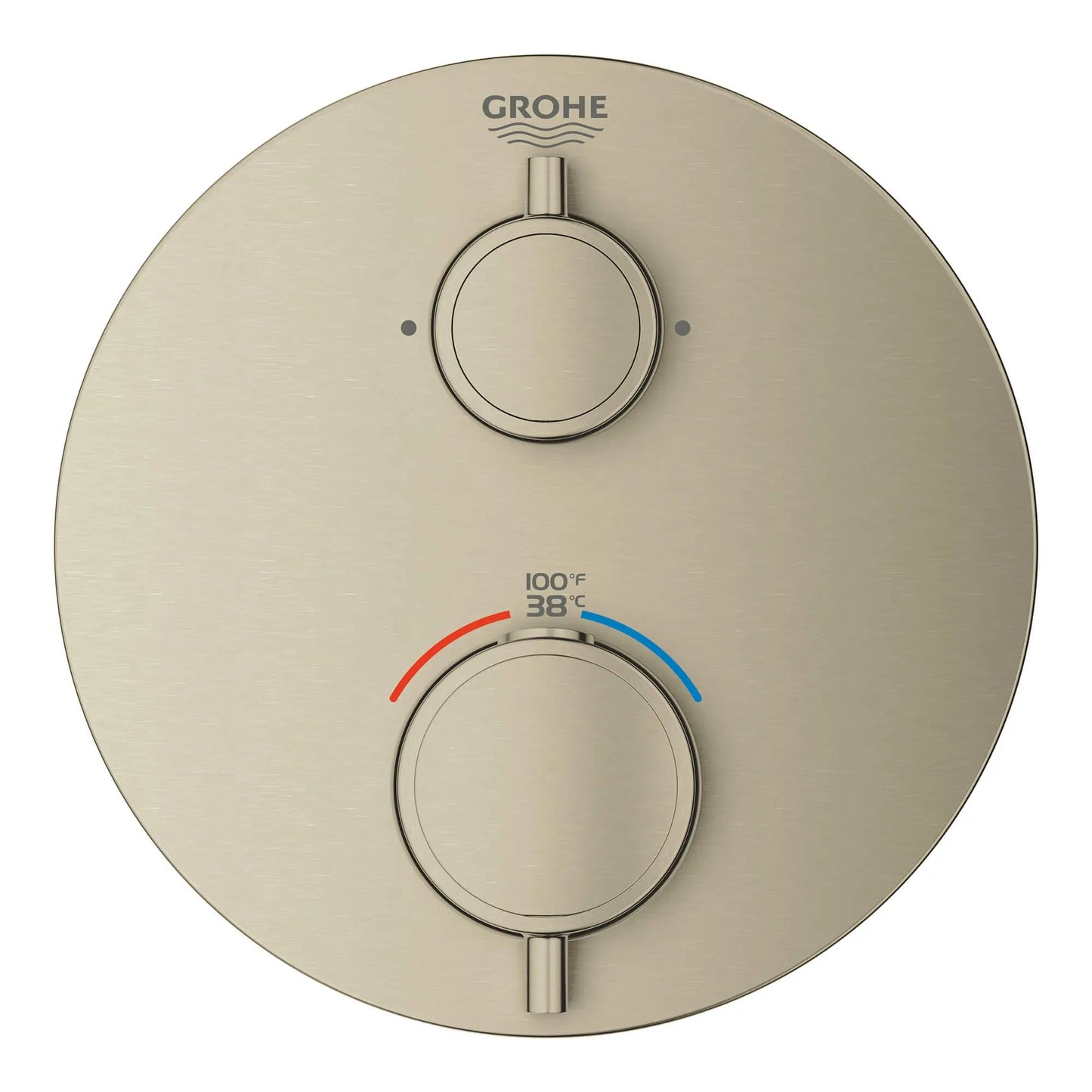 Grohe Grohtherm® Dual Function 2-Handle Thermostatic Brushed Nickel Infinity Round Valve Trim