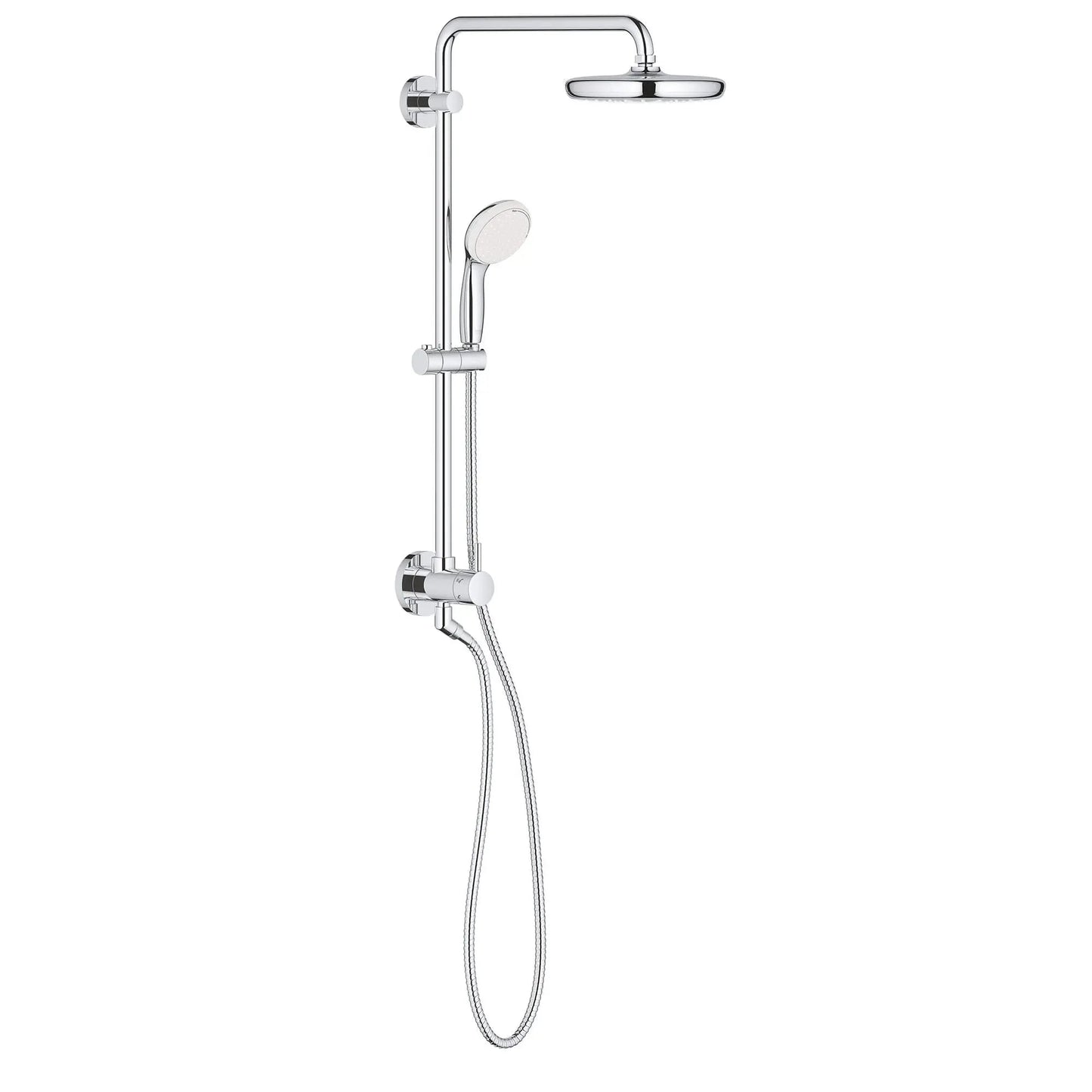 Grohe Tempesta 1.75 GPM Single Spray Shower Head 2-Spray Hand Shower StarLight Chrome 210 Shower System