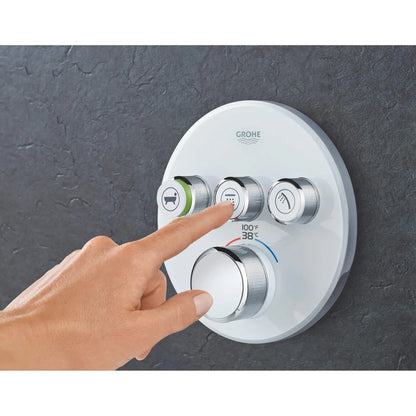 Grohe Grohtherm® SmartControl Moon White Triple Function Thermostatic Round Valve Trim