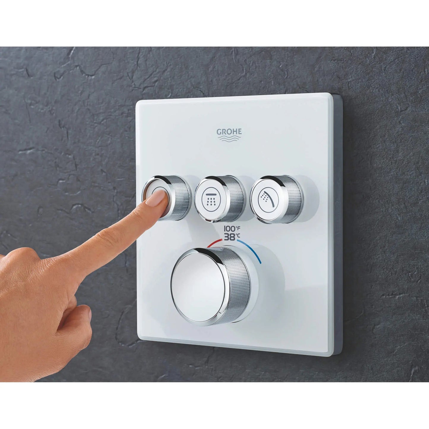 Grohe Grohtherm® SmartControl Moon White Triple Function Thermostatic Valve Trim