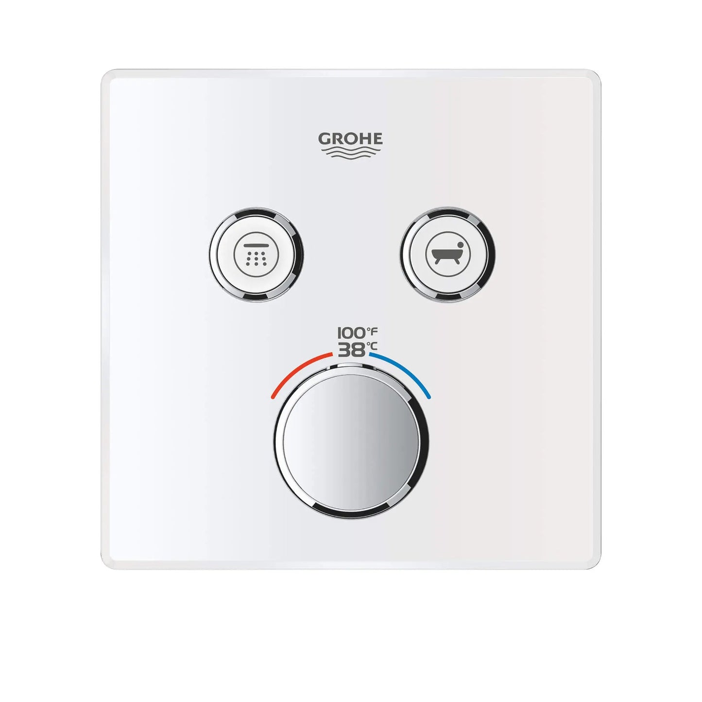 Grohe Grohtherm® Moon White SmartControl Dual Function Thermostatic Valve Trim