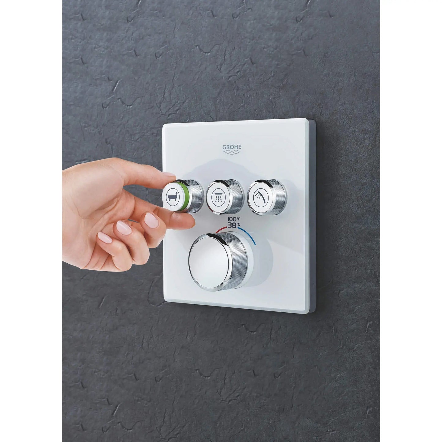 Grohe Grohtherm® SmartControl Moon White Triple Function Thermostatic Valve Trim