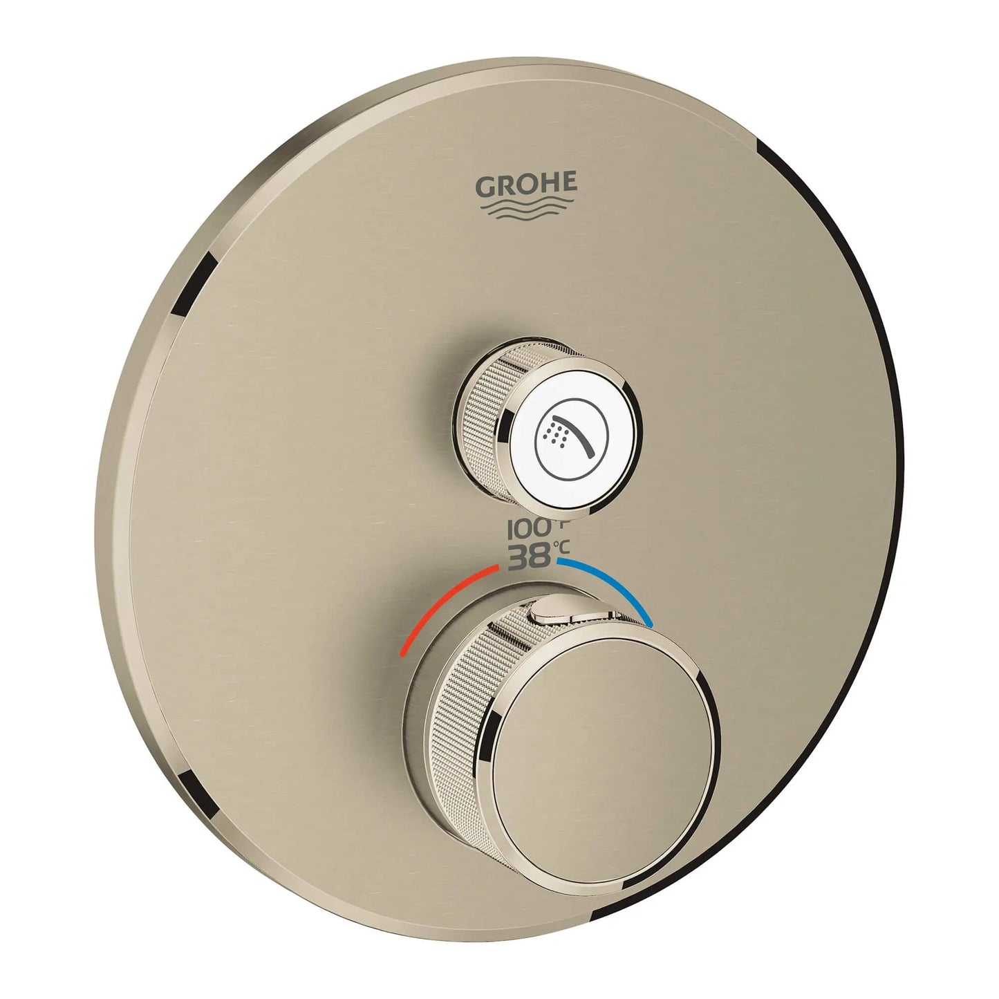 Grohe Grohtherm® SmartControl Single Function Hard Graphite Thermostatic Valve Trim