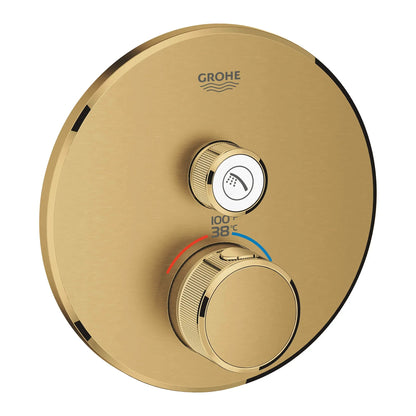 Grohe Grohtherm® SmartControl Single Function Brushed Cool Sunrise Thermostatic Valve Trim